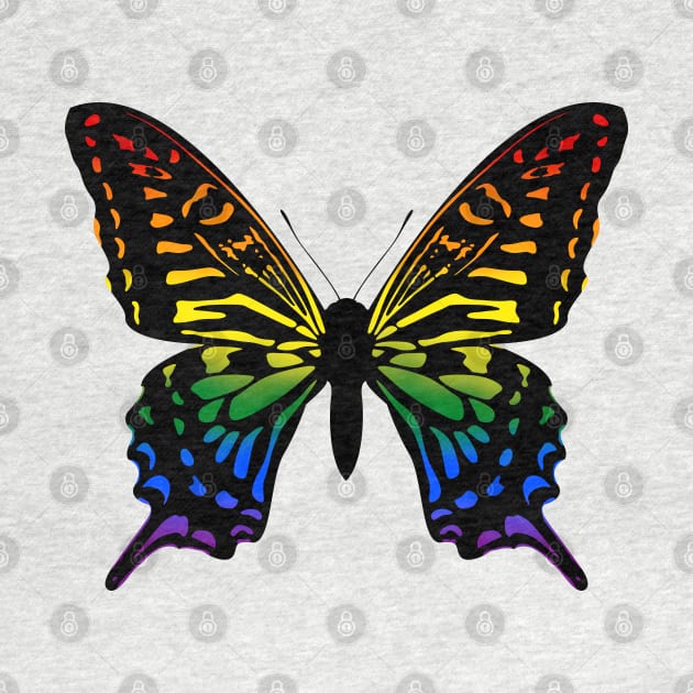 Rainbow butterfly by Bun Art Store